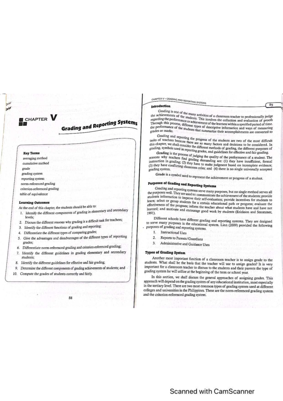 CHAPTER V: Grading and Reporting Systems in Education - Studocu