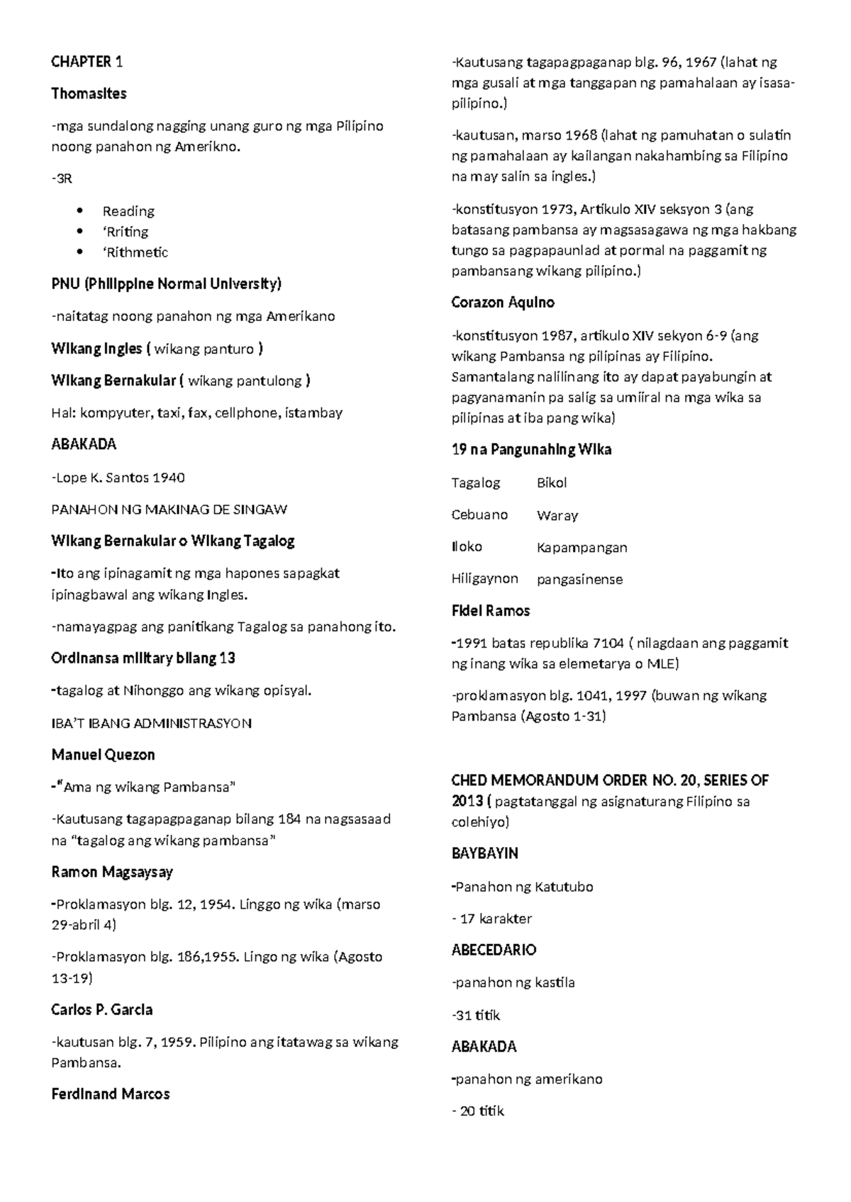 Fildis rev - CHAPTER 1 Thomasites -mga sundalong nagging unang guro ng ...