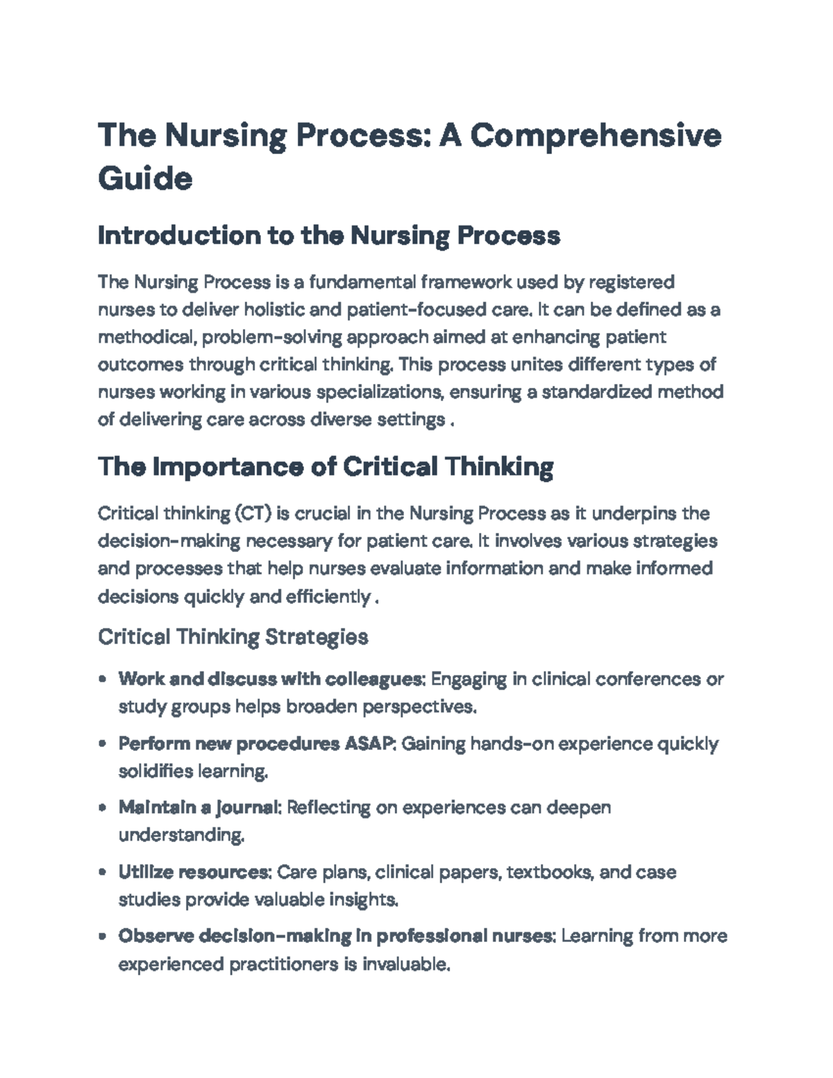 Nursing Process Framework: ADPIE Guide for Patient Care - The Nursing ...