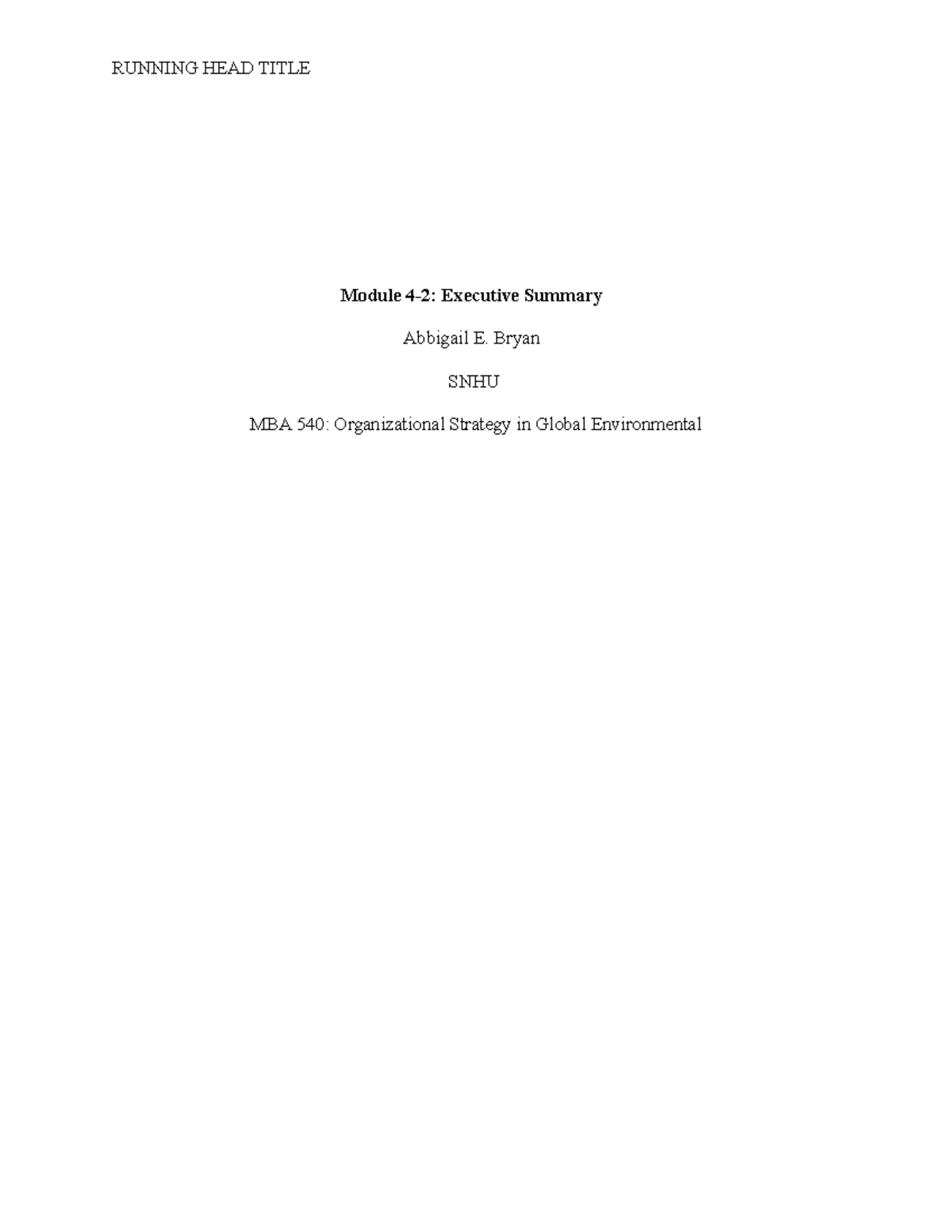 MBA 540 Module 4-2: Executive Summary on Employee Burnout Analysis ...