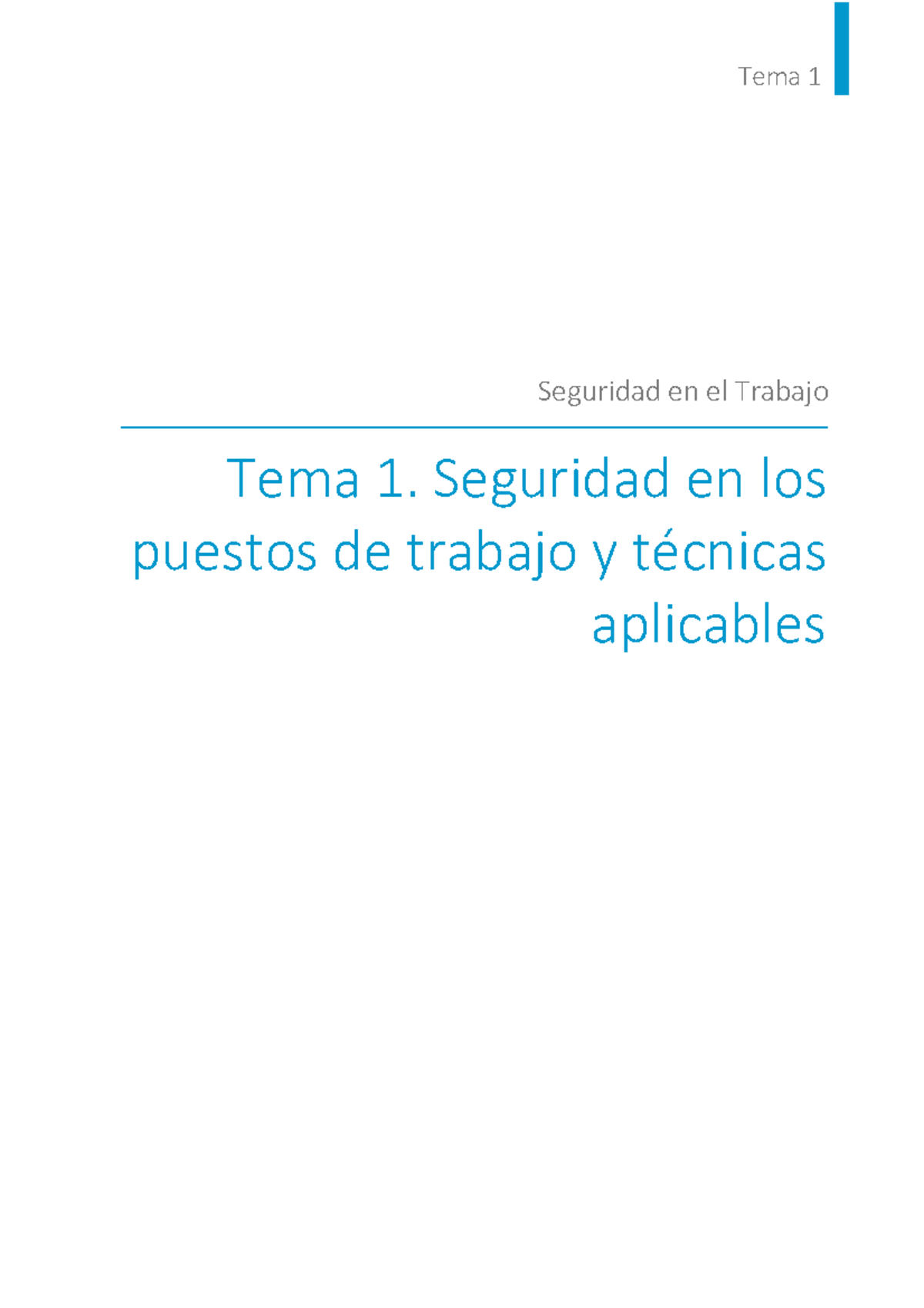 Seguridad en el Trabajo T01: Técnicas y Evaluación de Riesgos Laborales ...