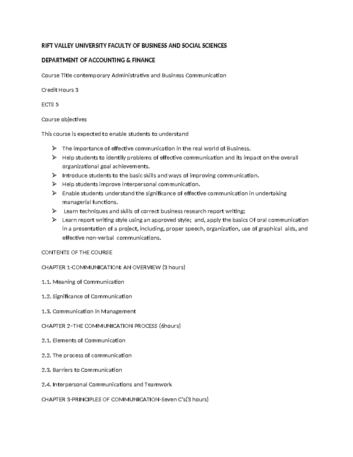 Contemporary Admin & Business Communication (BC) Course Overview - Studocu