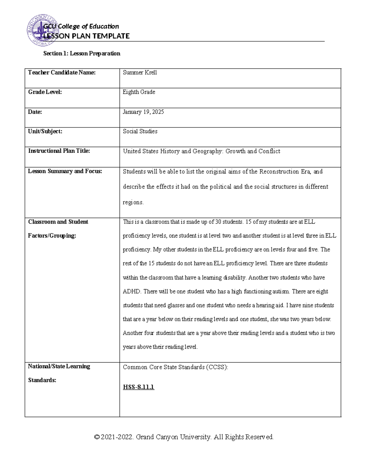 Coe-lesson-plan ELM - This is a lesson plan compiled for this course ...