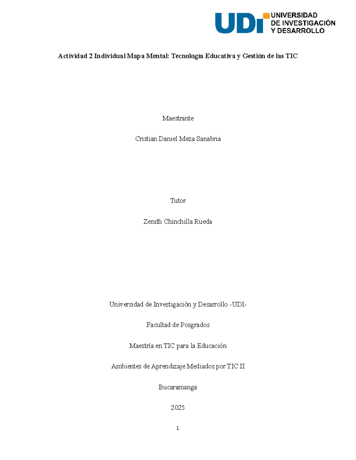 Actividad 2: Mapa Mental sobre Tecnología Educativa y TIC en Aula - Document Preview