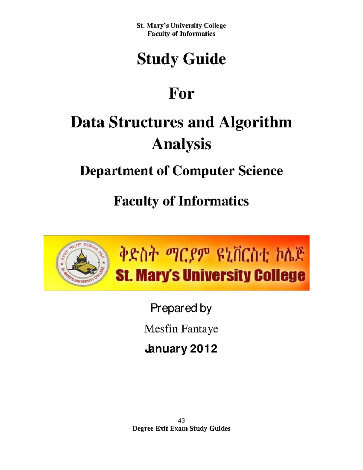 Data Structures and Algorithm Analysis Study Guide (CS 101) - Studocu