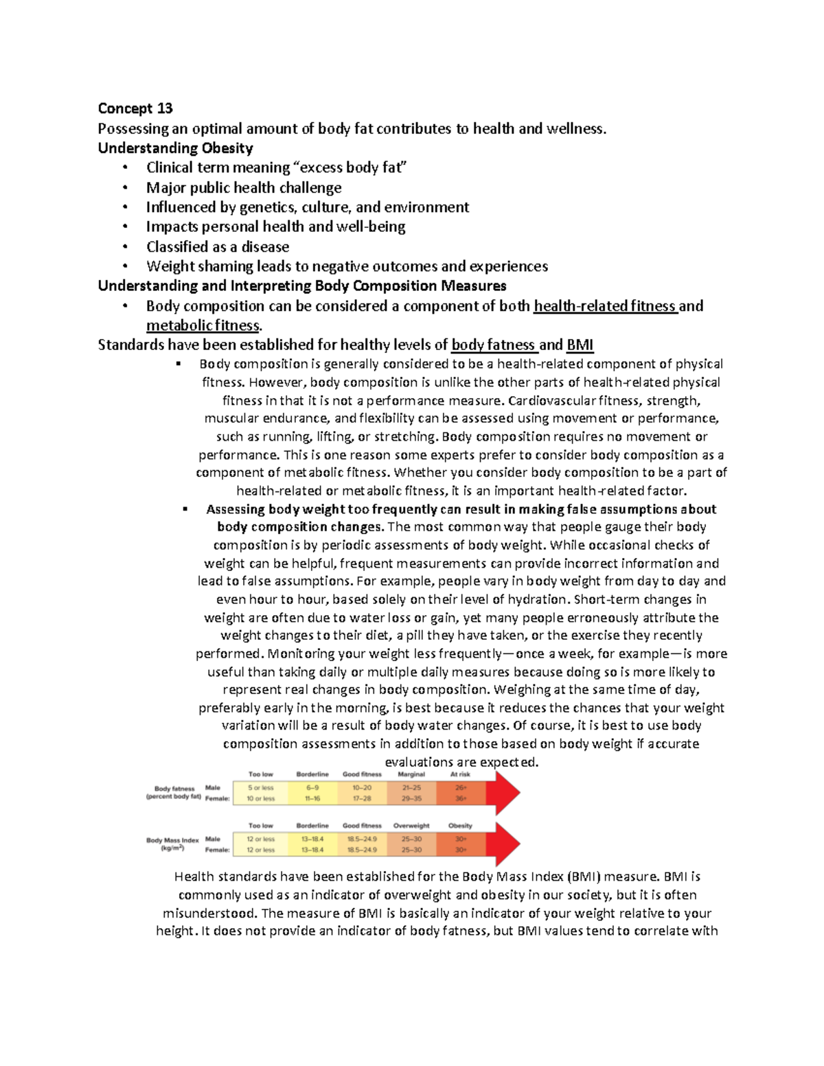 Healthy Final Exam Notes on Obesity and Body Composition - Studocu