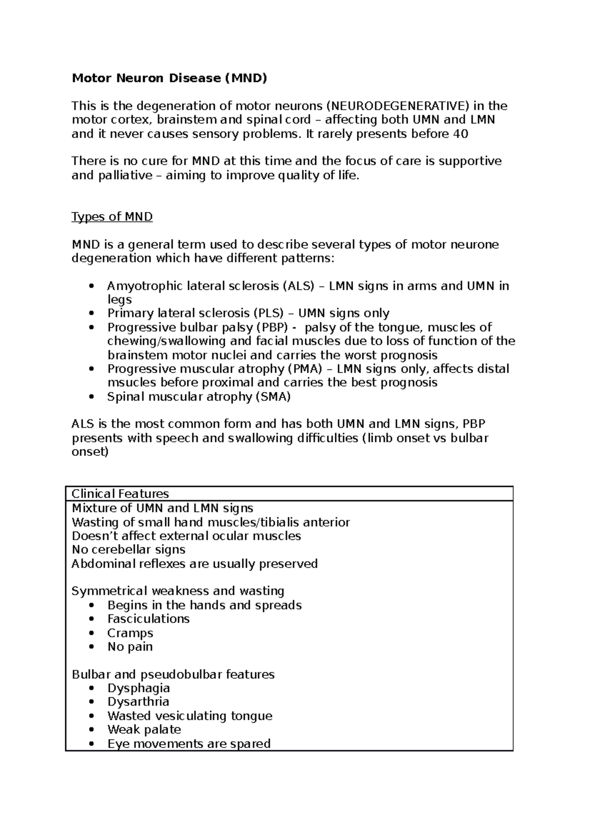 MND Overview and Types: A Medical Student's Guide to Motor Neuron ...