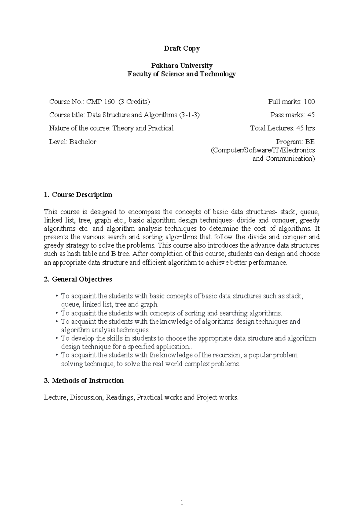 Data Structure and Algorithms Course CMP 160 - Lecture Notes - Studocu