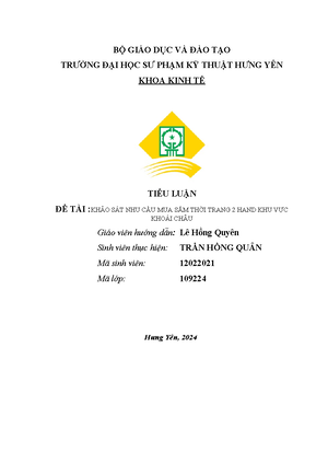 [Solved] tiu lun i cng mi trng v thc trng tng trng GDP Vit Nam - Quản ...