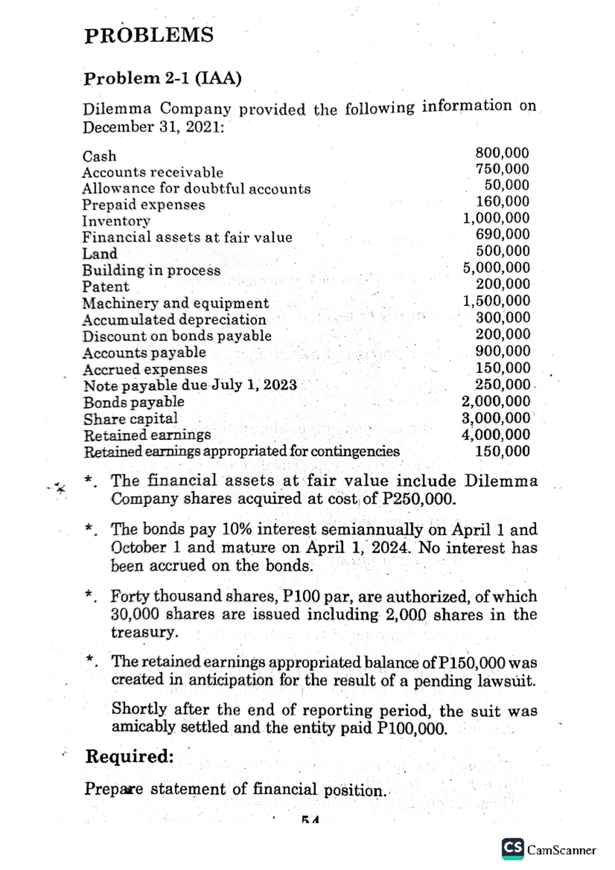 ACCT 101: Act 3 Financial Position & Analysis Questions - Studocu