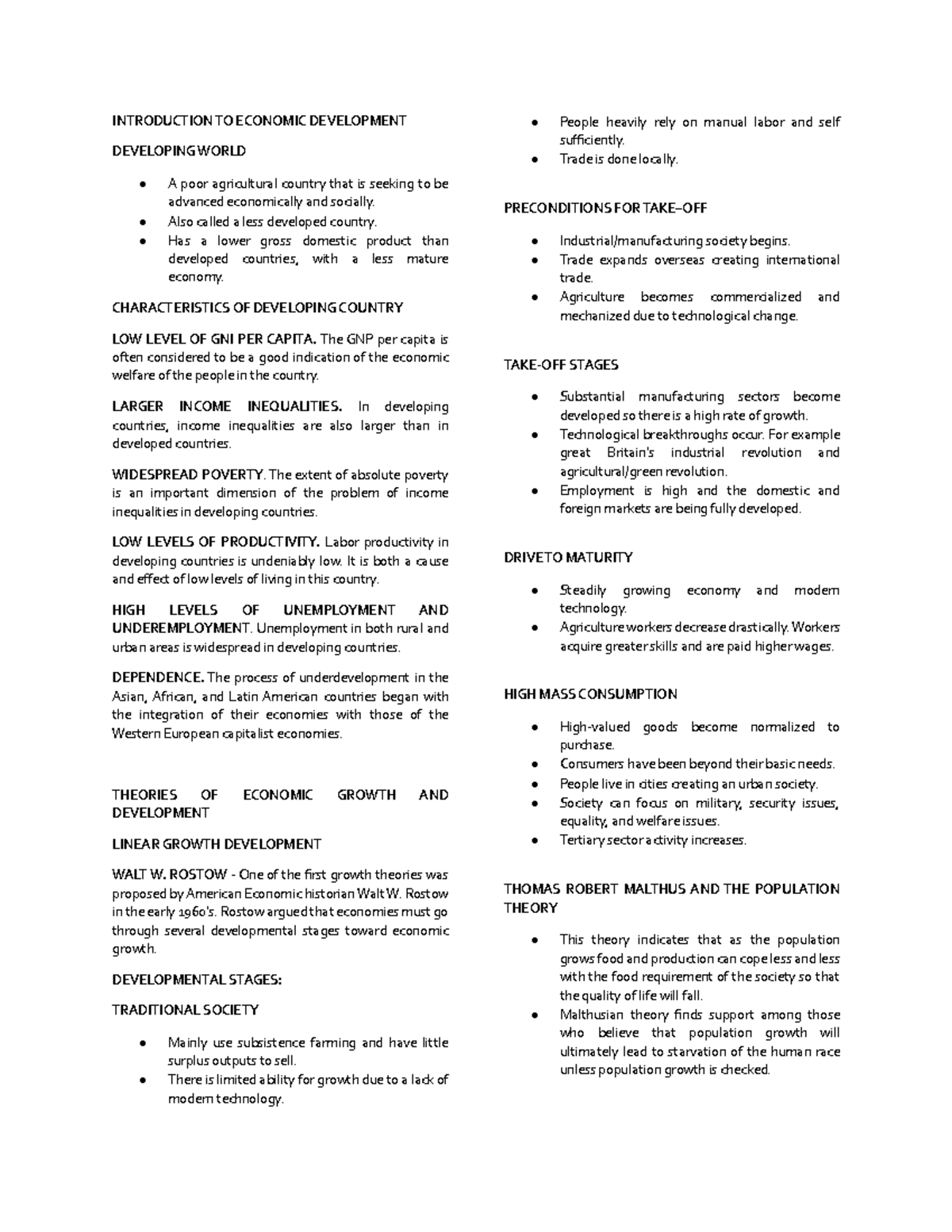 Economic Development and Planning: A Comprehensive Overview (ECO 101 ...