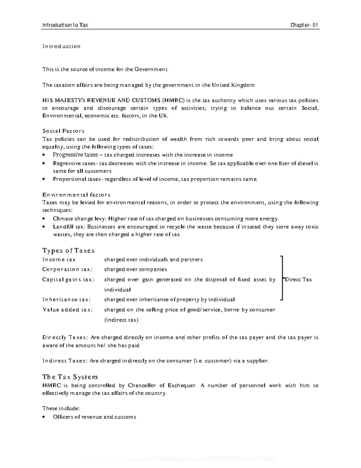TX UK: Introduction to Tax - Key Concepts and Principles - Studocu
