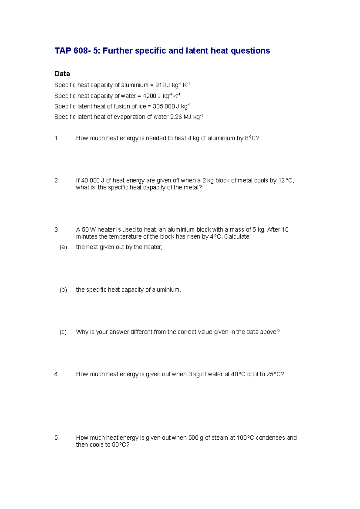 18 - P1 Energy Knowledge Organiser Guide - Studocu