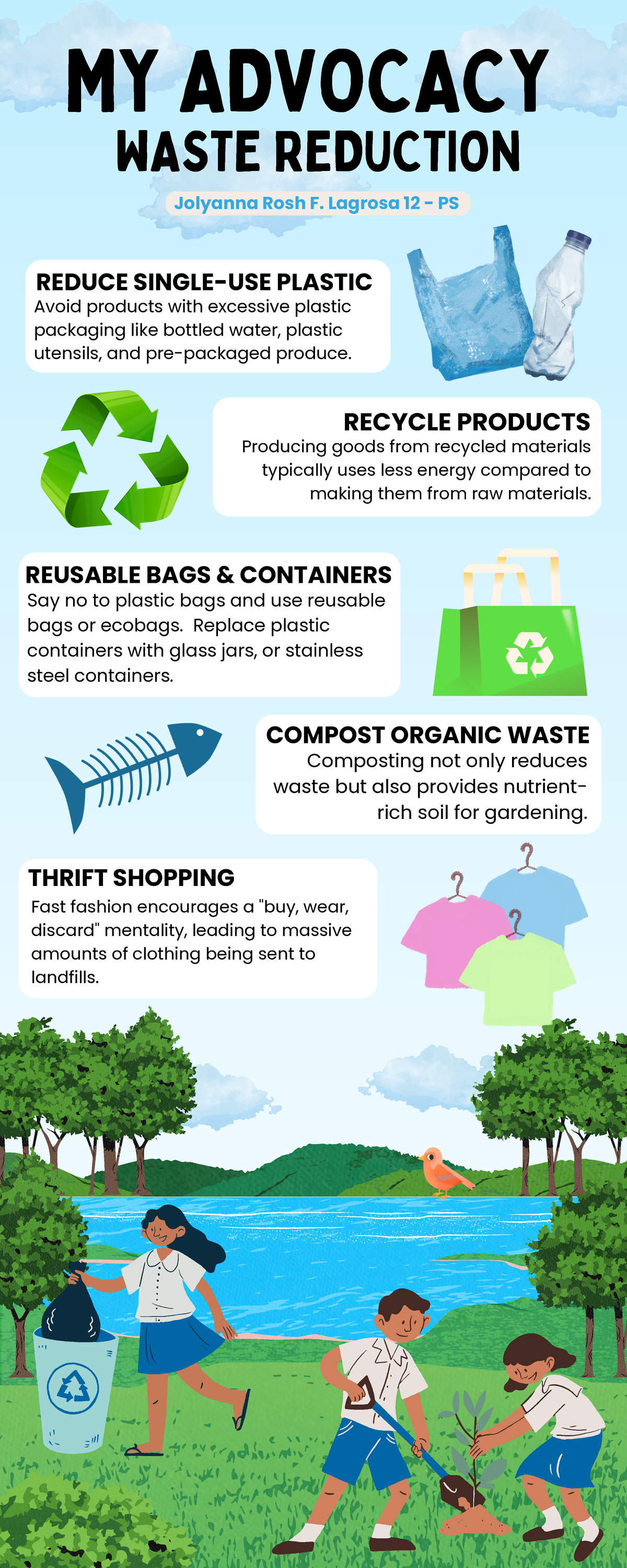 Blue and Green Illustrative Environmental Sustainability Infographic ...