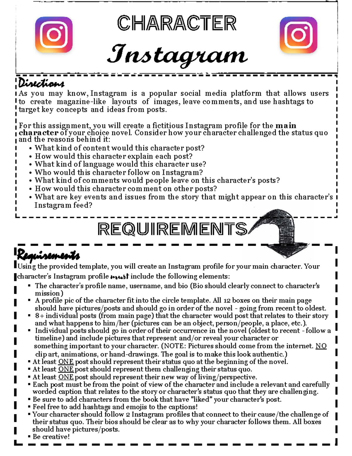 Character Instagram Profile Assignment: Starr Carter's Journey - Studocu