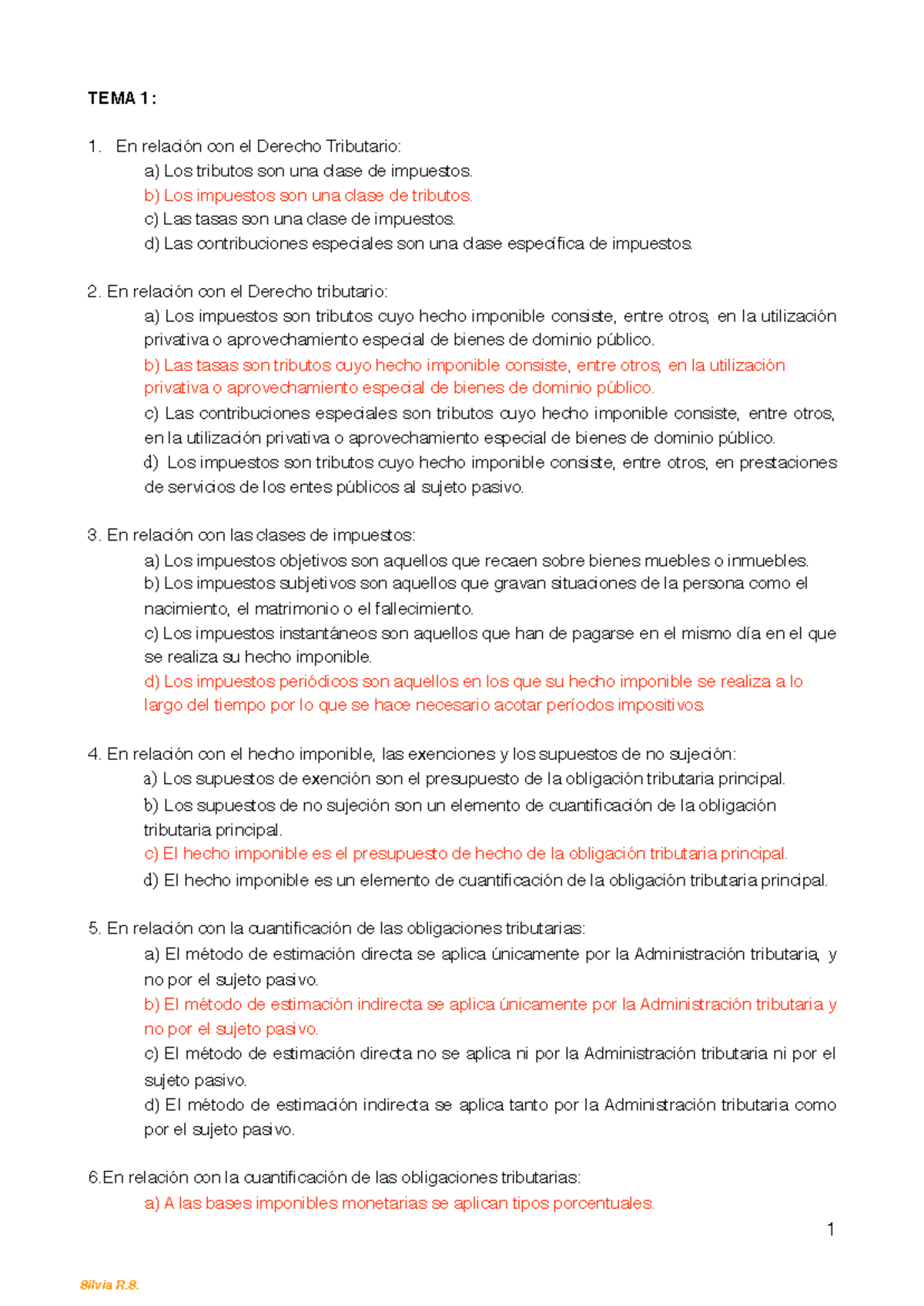 TEST Tributario: Resumen de Conceptos Clave y Definiciones - Studocu