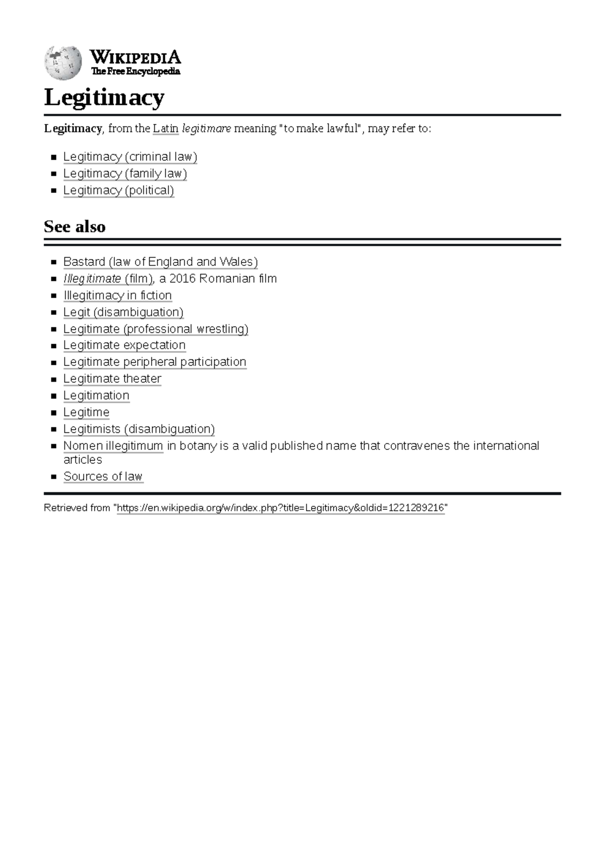 Legitimacy - Political science - Legitimacy Legitimacy, from the Latin ...