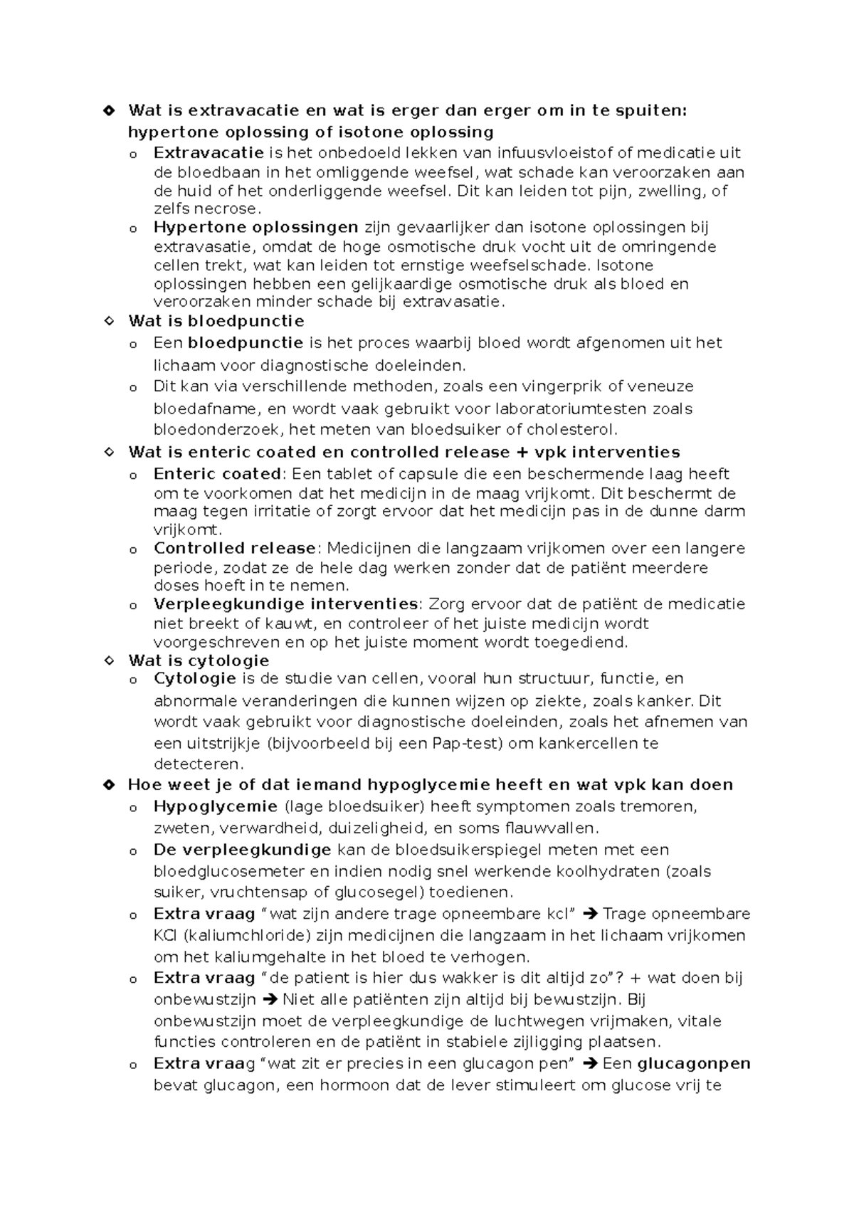 Examenvragen en Antwoorden Medicatie: Hypertone vs Isotone Oplossingen ...