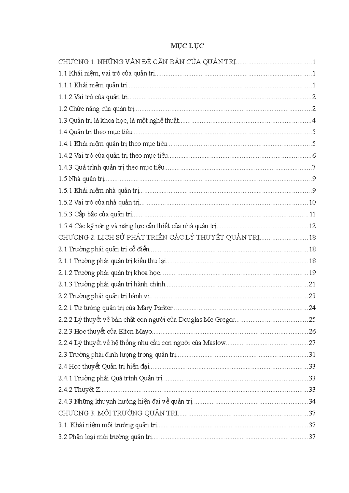 BG QUAN TRI HOC SV ĐH11 - Tổng hợp kiến thức quản trị căn bản - Document Preview
