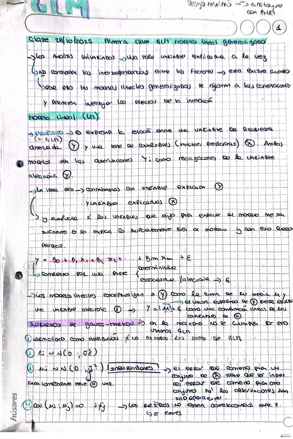 GLM - Final Exam Study Guide and Notes - Studocu