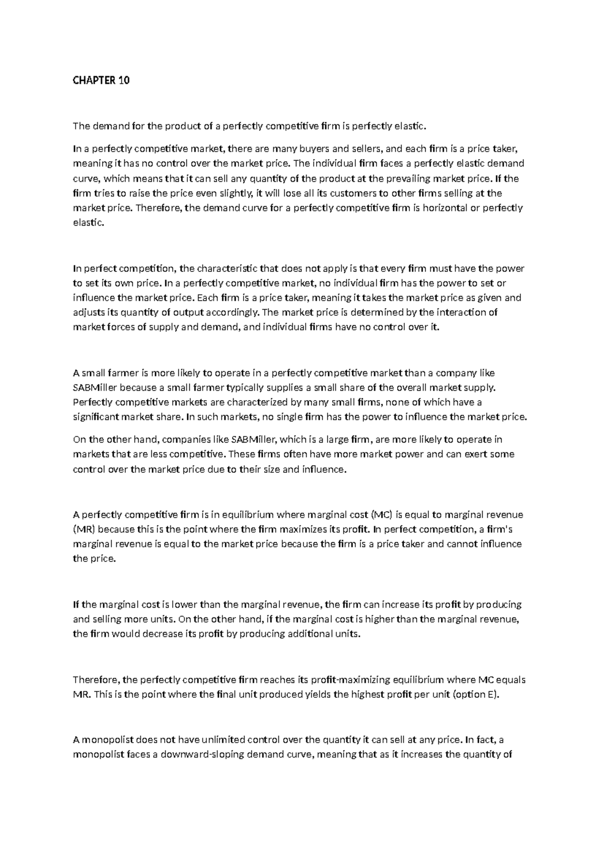 Chapter 10 - Lecture Notes on Perfect Competition and Profit ...