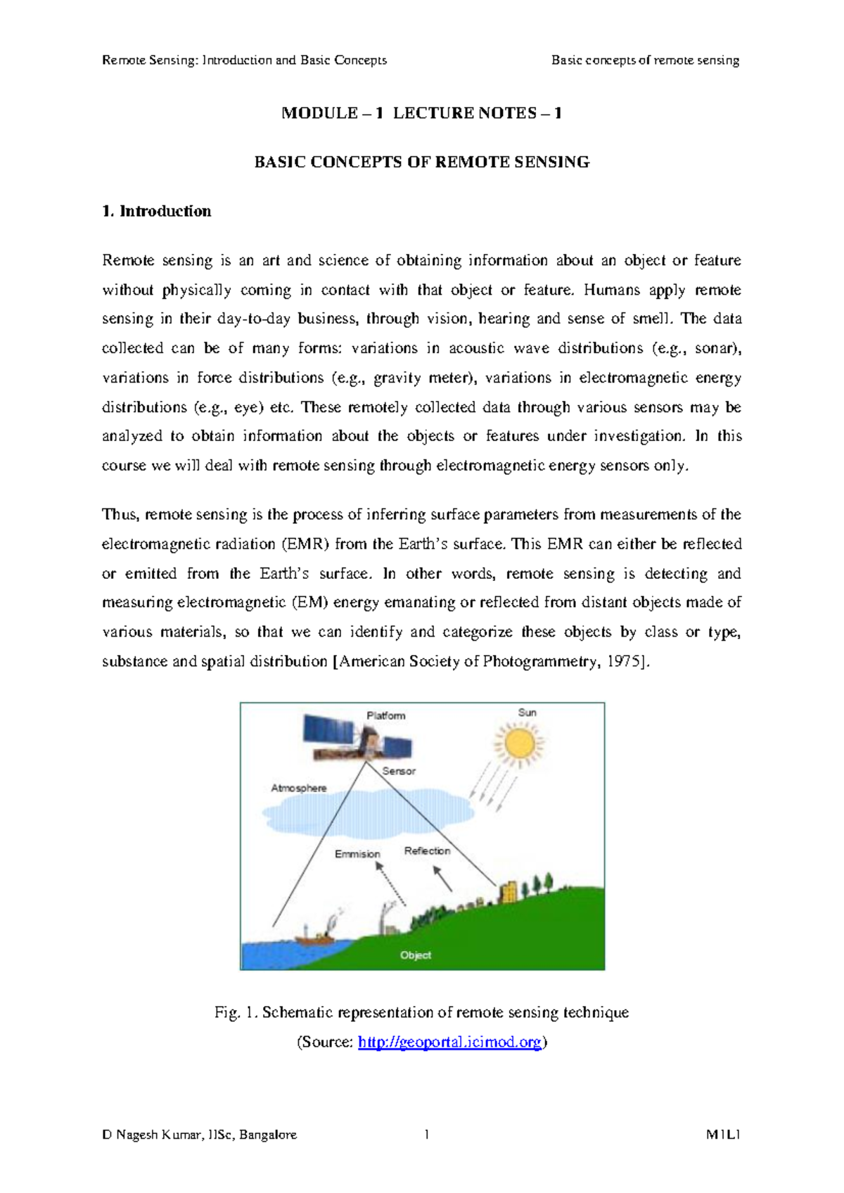 Lecture: Remote Sensing and GIS Concepts Overview - Studocu