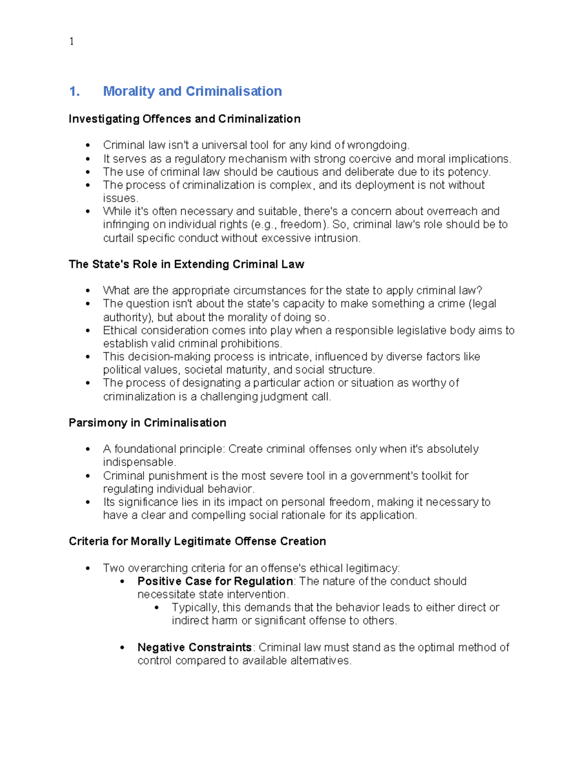 Morality and Criminalisation: Analyzing Offences in Criminal Law (CRIM ...