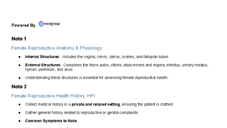 Female GU & Reproductive Health Overview: Anatomy, Assessment ...