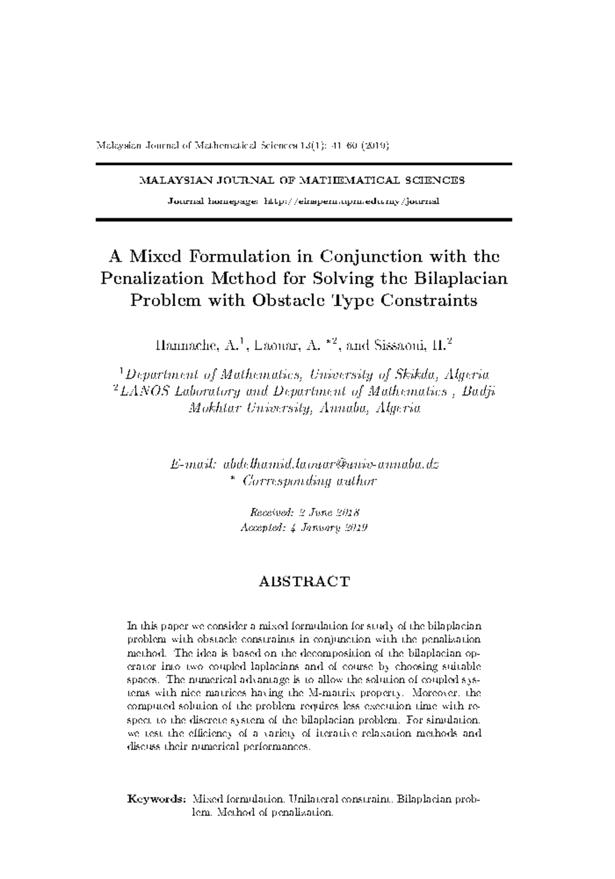 Mixed Formulation & Penalization Method for Bilaplacian Problems - Studocu