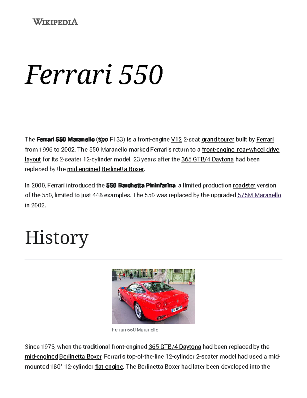 Ferrari 550 Maranello Overview: History, Design, and Performance ...