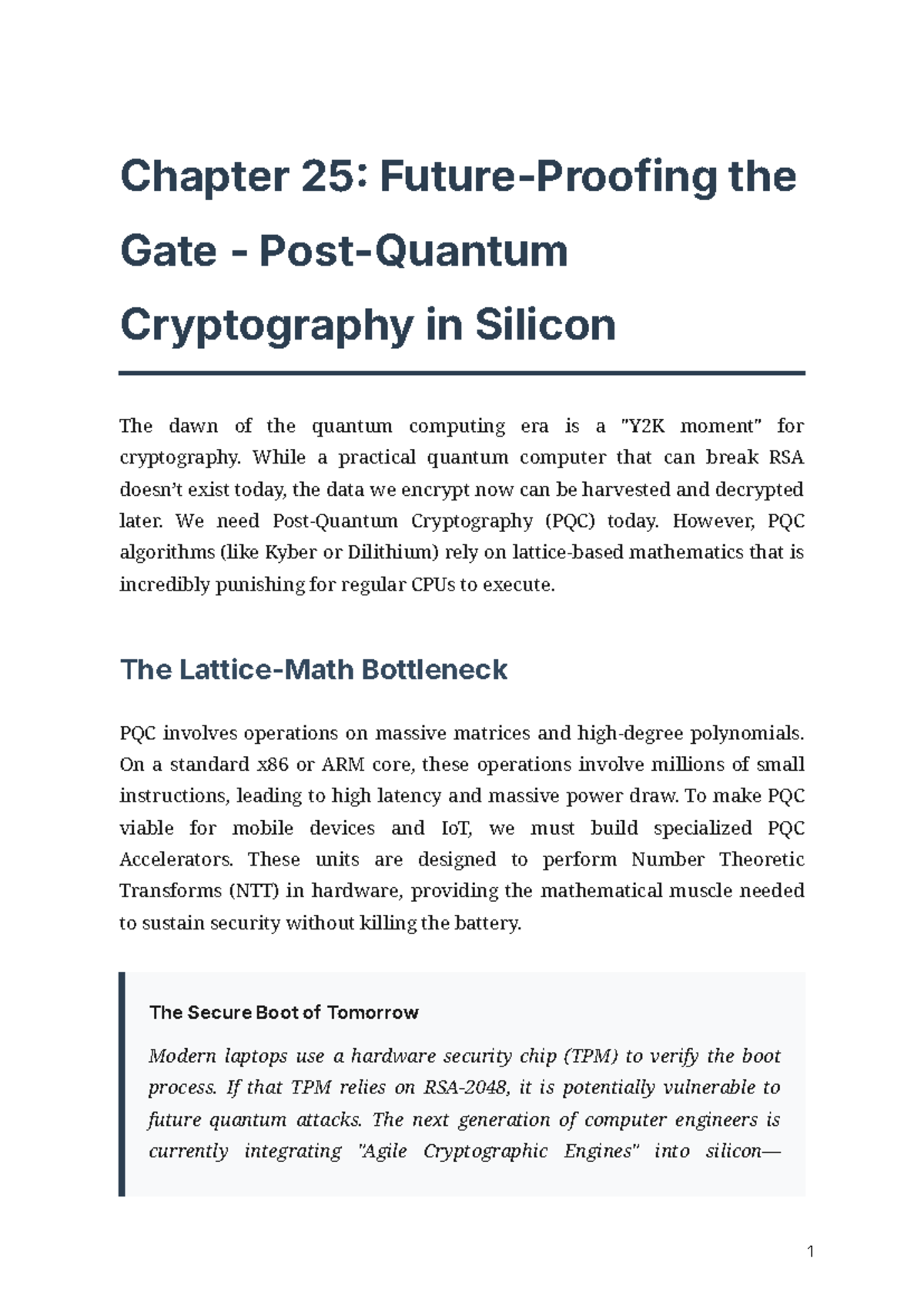 Chapter 25: Future Proofing Cryptography in the Quantum Era - Studocu