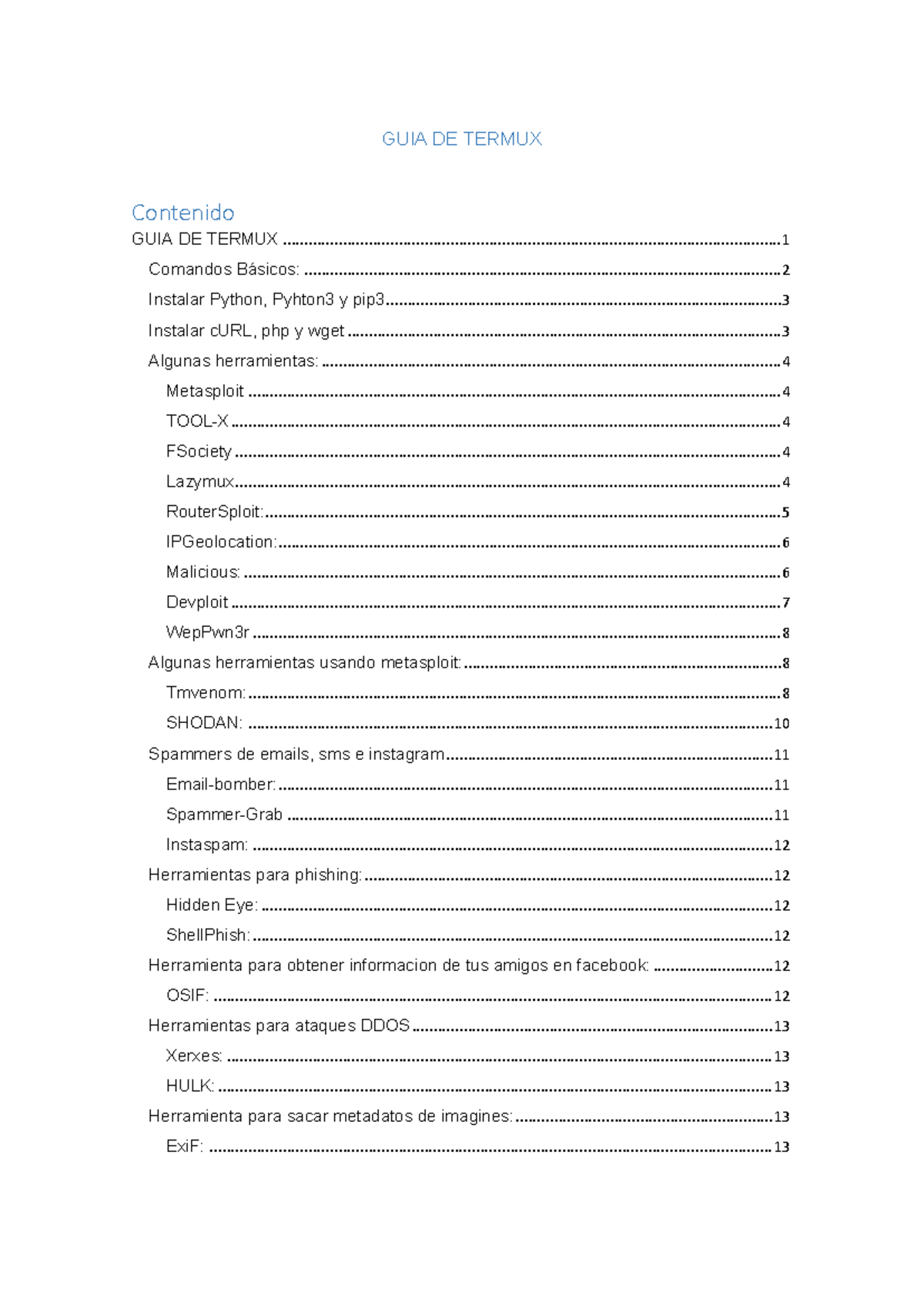 Guía Completa de Termux: Herramientas y Comandos Esenciales - Studocu