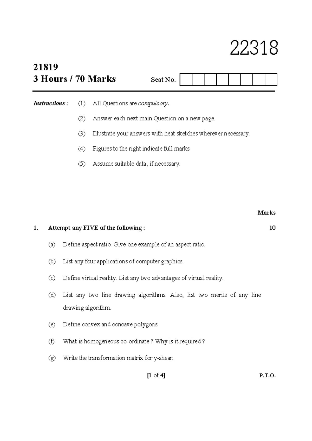 22317 Sample question paper Data Structure Using C - Scheme - I Sample ...