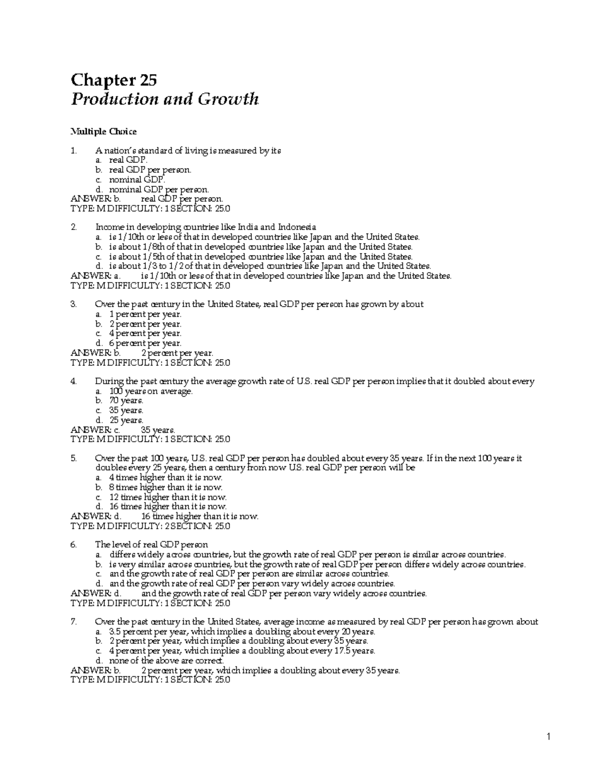 Ch.25. Production and Growth - 1 Chapter 25 Production and Growth ...
