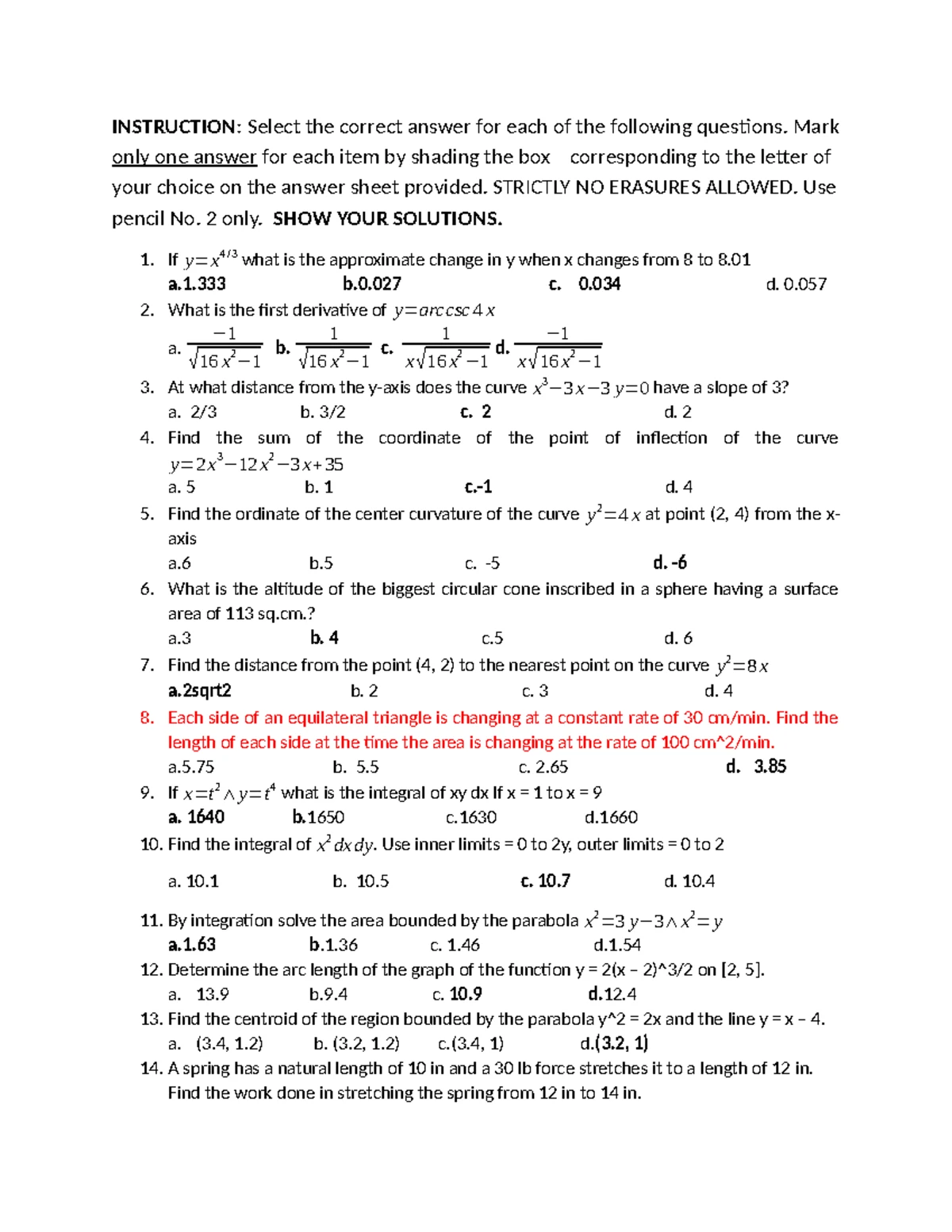 CE-COMPRE-2: Key Answers for Comprehensive Exam 2025 - Studocu