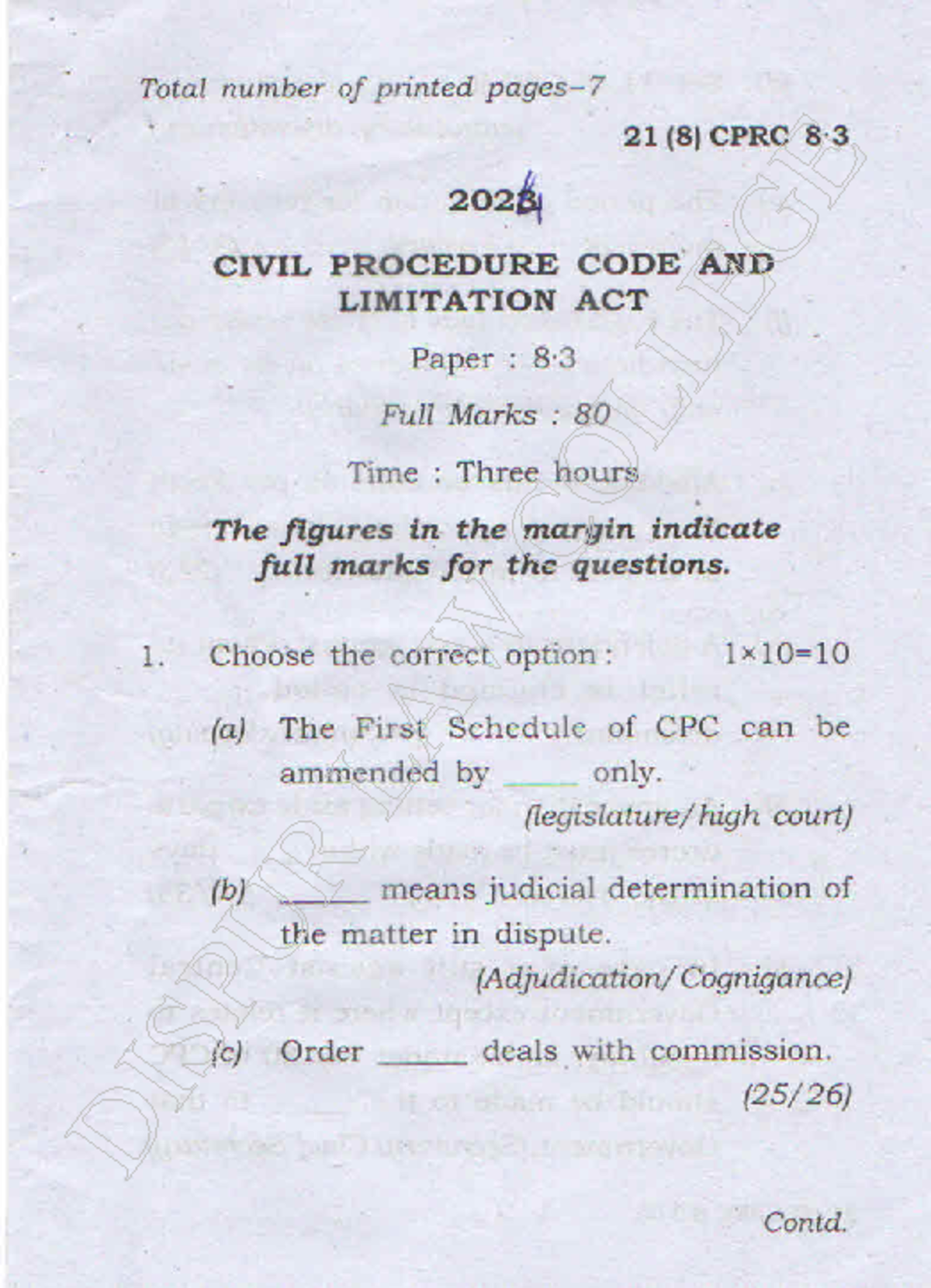 CPC 8.3 E - It's very important - B.A.LL.B 8th semester - Studocu