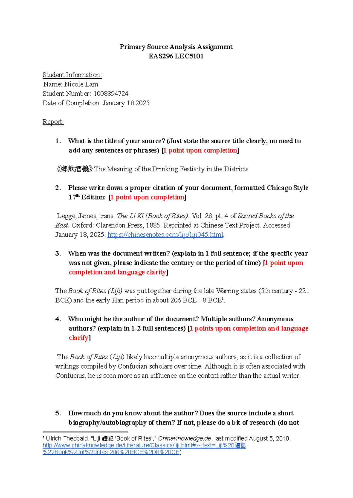 Primary source assigment - Primary Source Analysis Assignment EAS296 ...