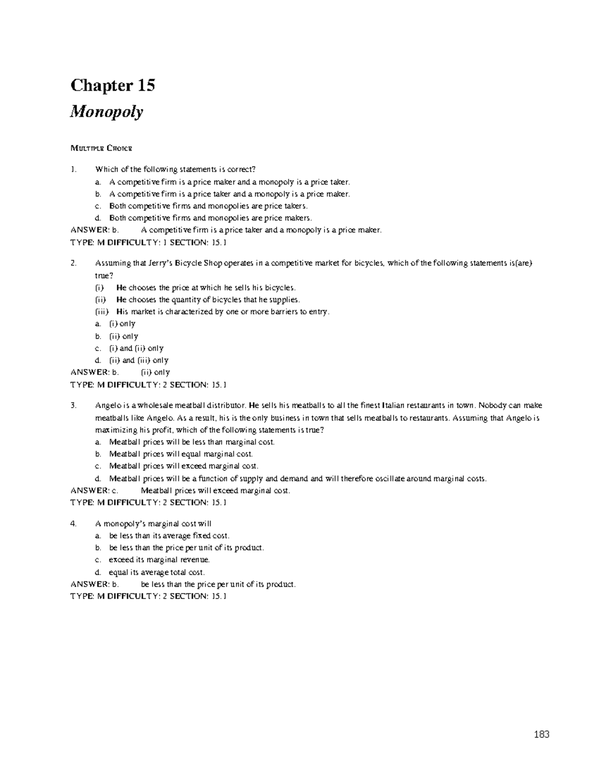 Chapter 15 Monopoly Study Notes for ECO 101: Microeconomics - Studocu