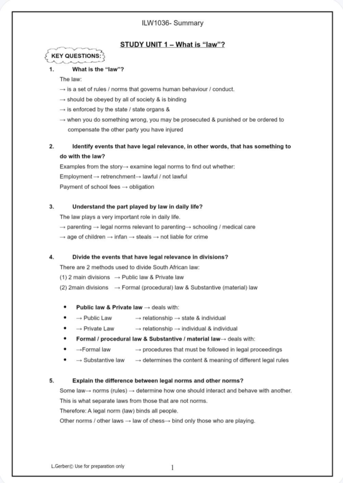 Ilw1501 Comprehensive Study Notes For Effective Learning Studocu