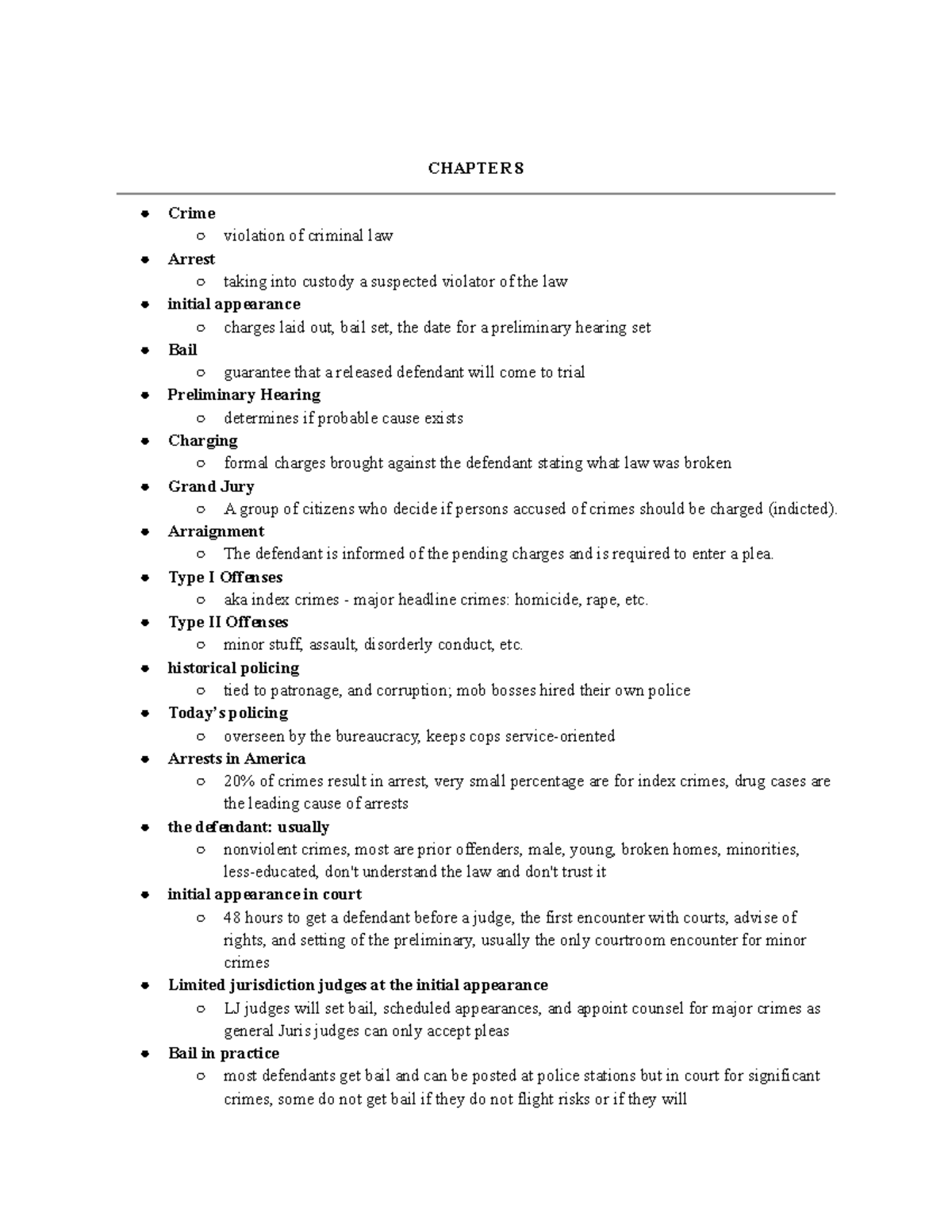 Judicial Process: Key Concepts from Chapters 8 & 9 Overview - Studocu