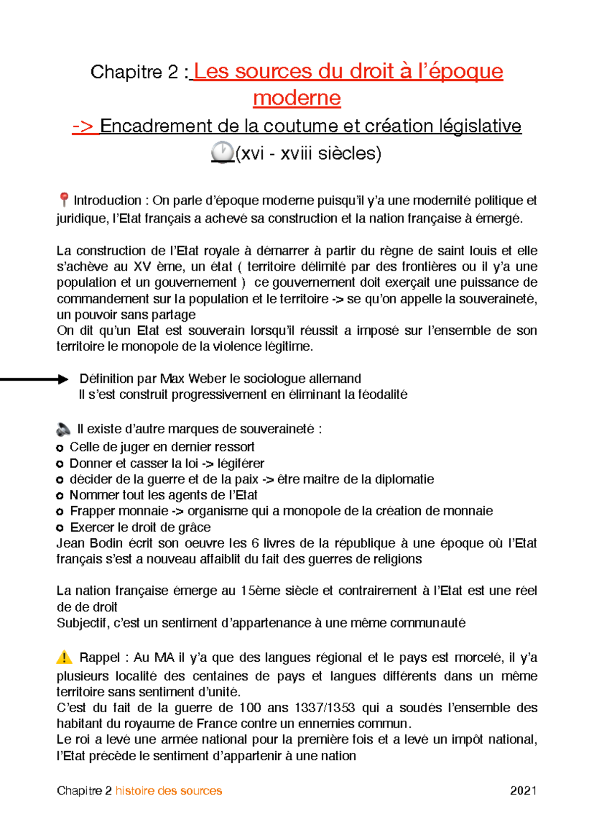 Chap 2 histoire des sources L1 , les sources du droit à l'époque ...