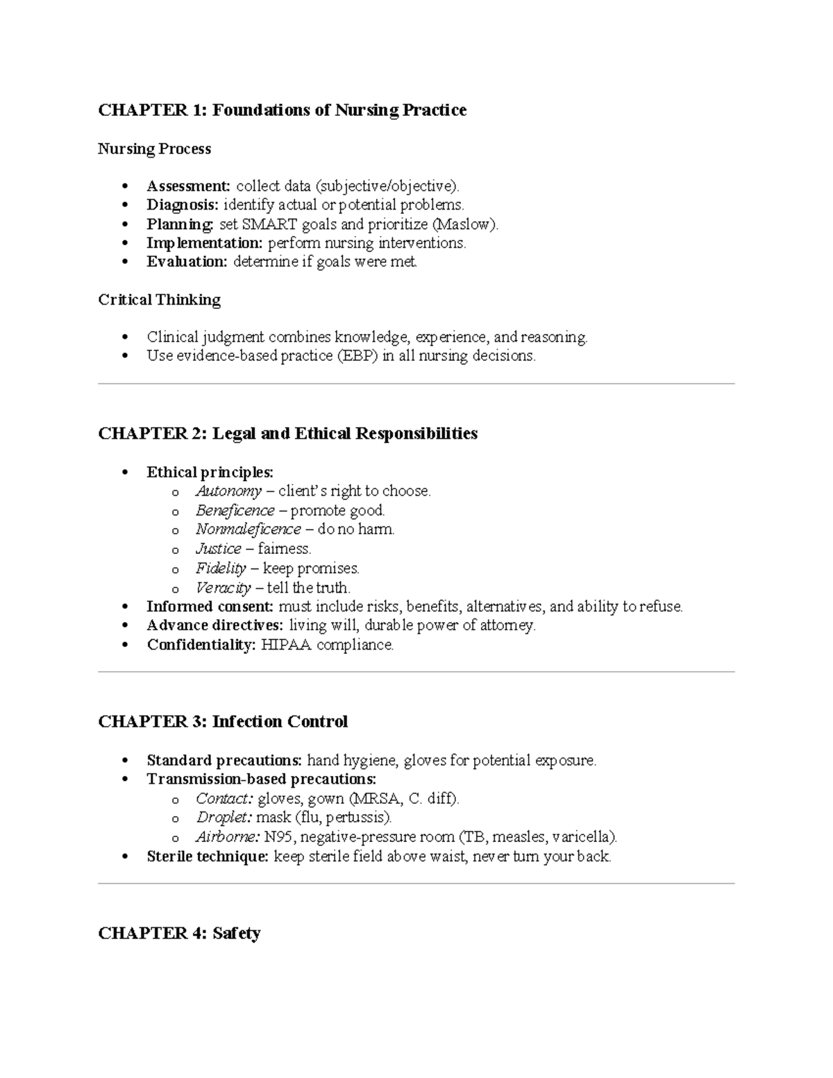 NUR 101: Comprehensive Study Guide for Nursing Fundamentals - Studocu