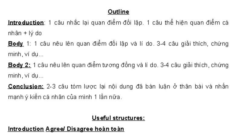 Outline for Essay: Both Views on Contrasting Opinions - Studocu