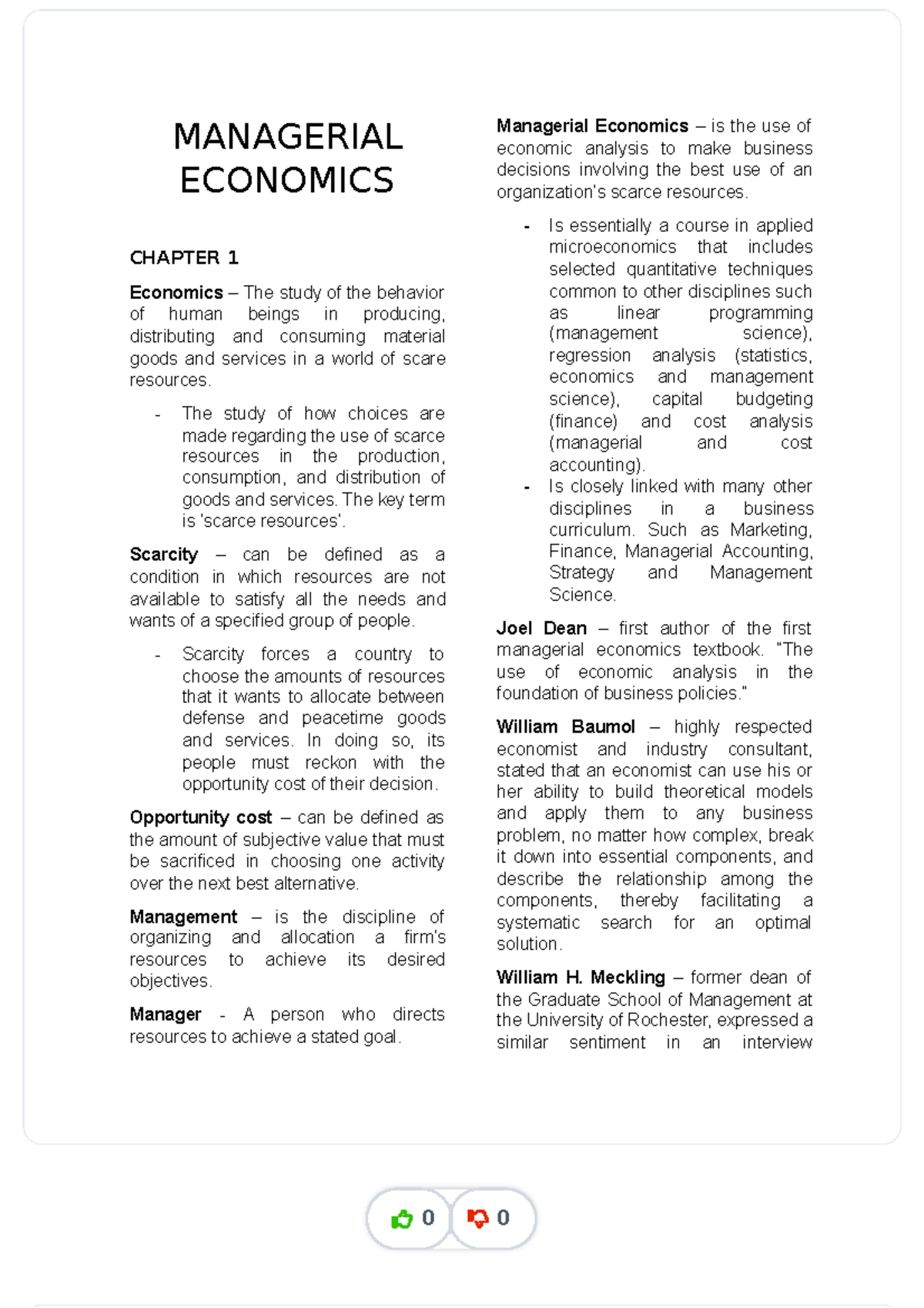 Managerial-economics-notes compress - MANAGERIAL ECONOMICS CHAPTER 1 ...