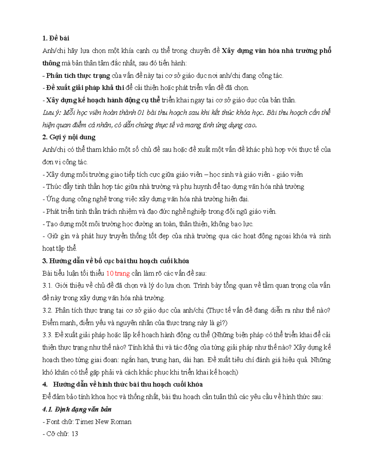 2. Hướng dẫn nộp bài thu hoạch cá nhân Module 6 - 1. Đề bài Anh/chị hãy ...