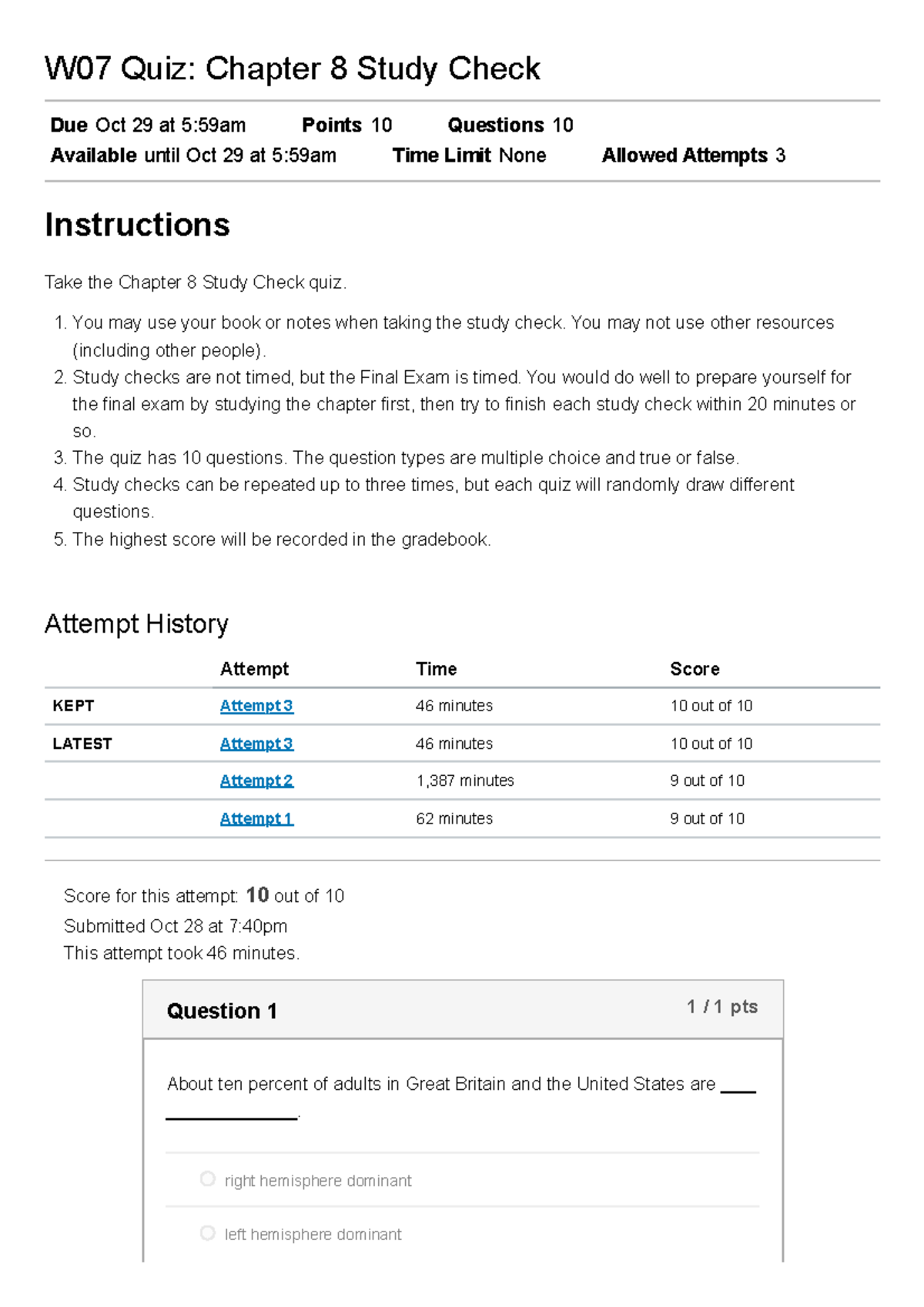 W07 Quiz: Chapter 8 Study Check on Child Development Insights - Studocu