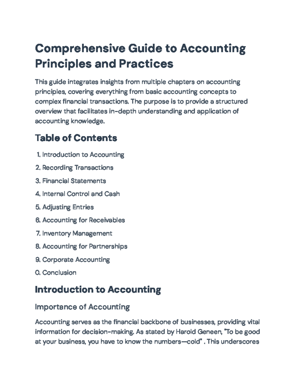 Comprehensive Guide to Accounting Principles (ACCT101) - Studocu