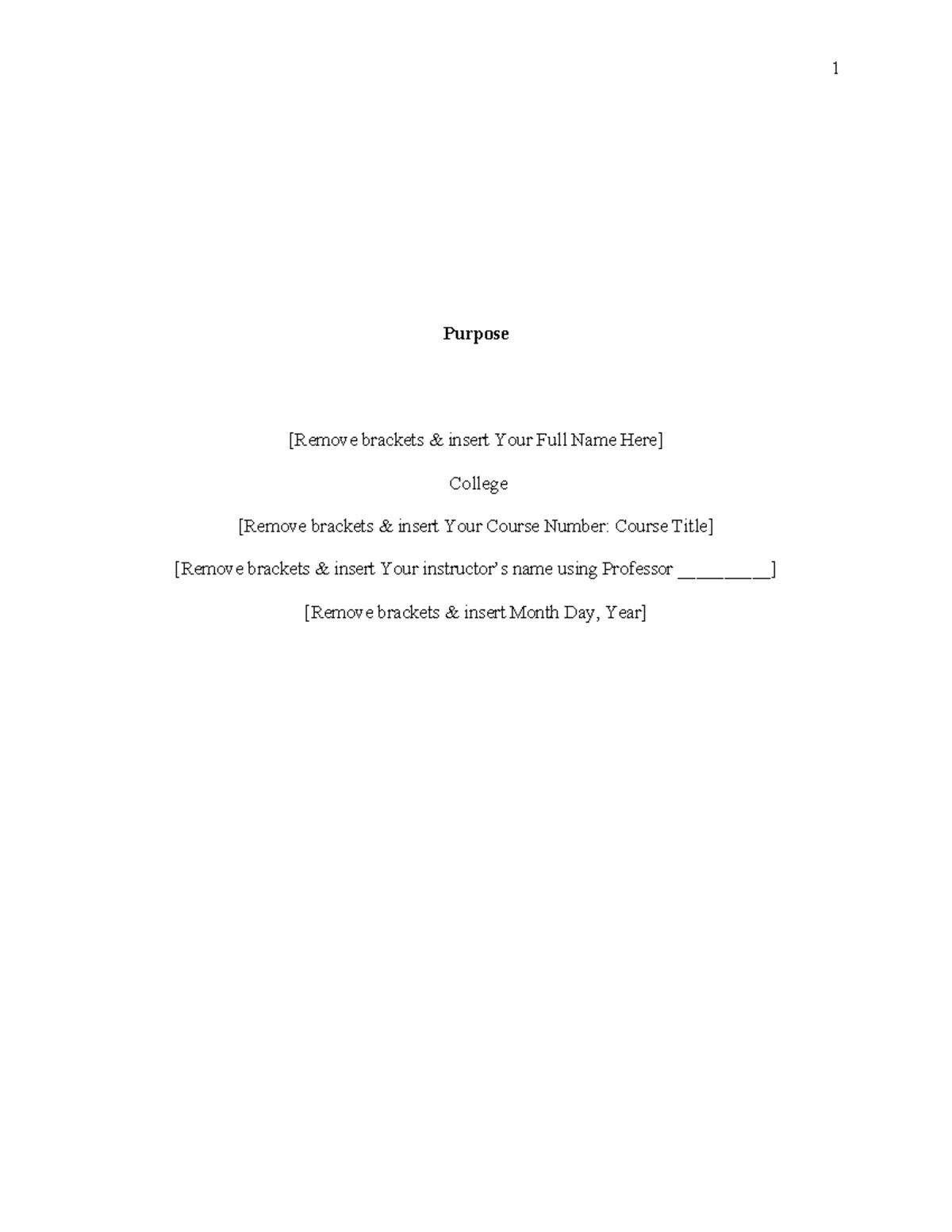 BSN485 Project Purpose Template and Guidelines - Studocu