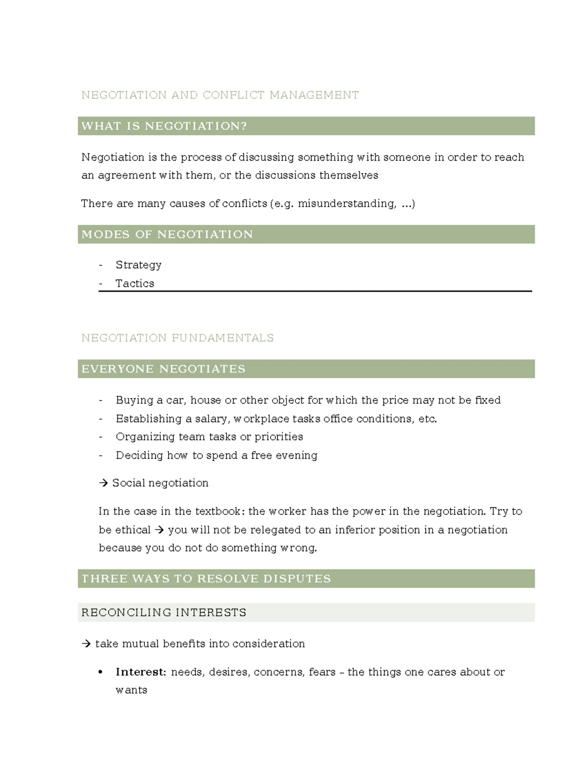 Negotiation note - 22/ Definition of negotiation - a mean to support ...