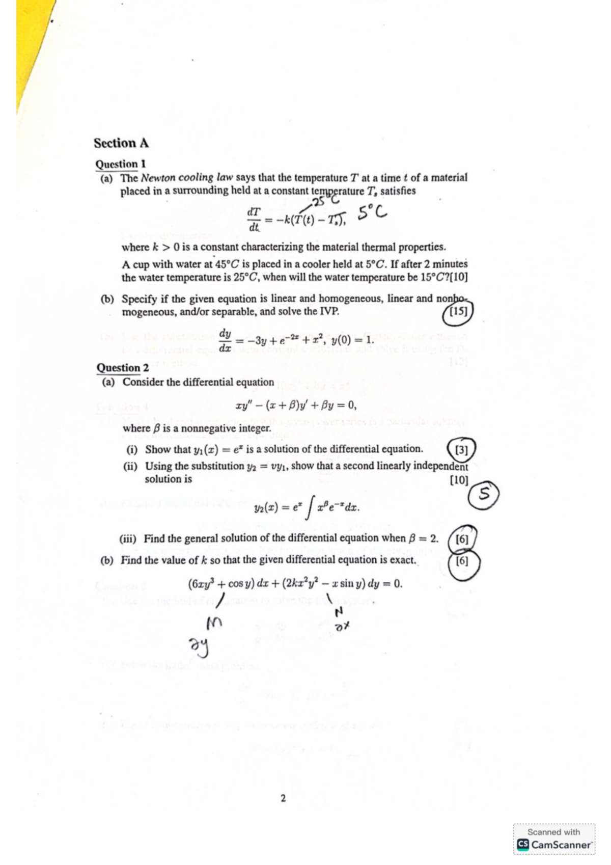 MAT324 Final Exam Solutions and Differential Equations Analysis - Studocu